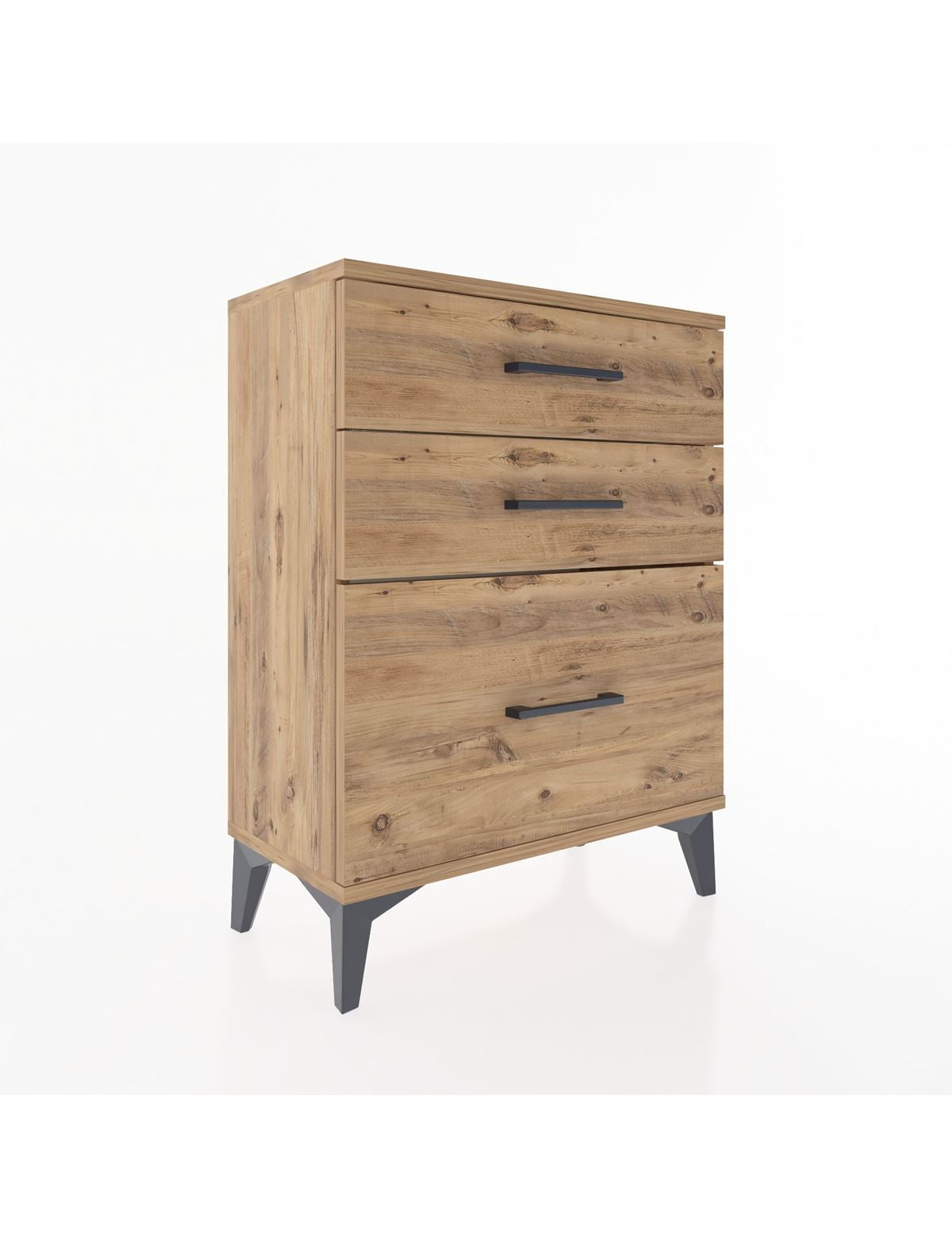 Arges Komodin 3 Çekmeceli 60x30x80 Çam-Çam