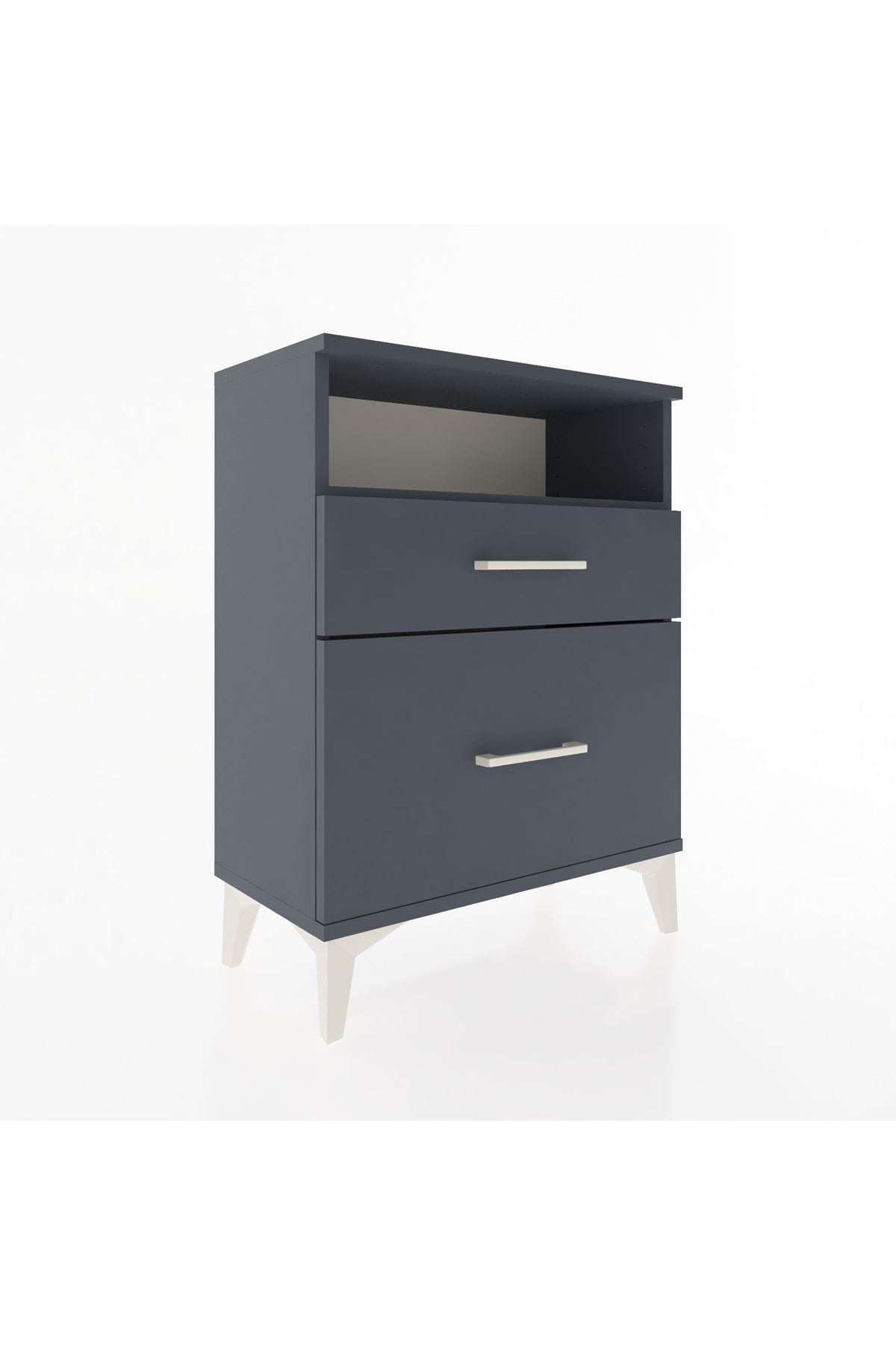 Arges Komodin 3 Çekmeceli 60x30x80 Antrasit-Antrasit