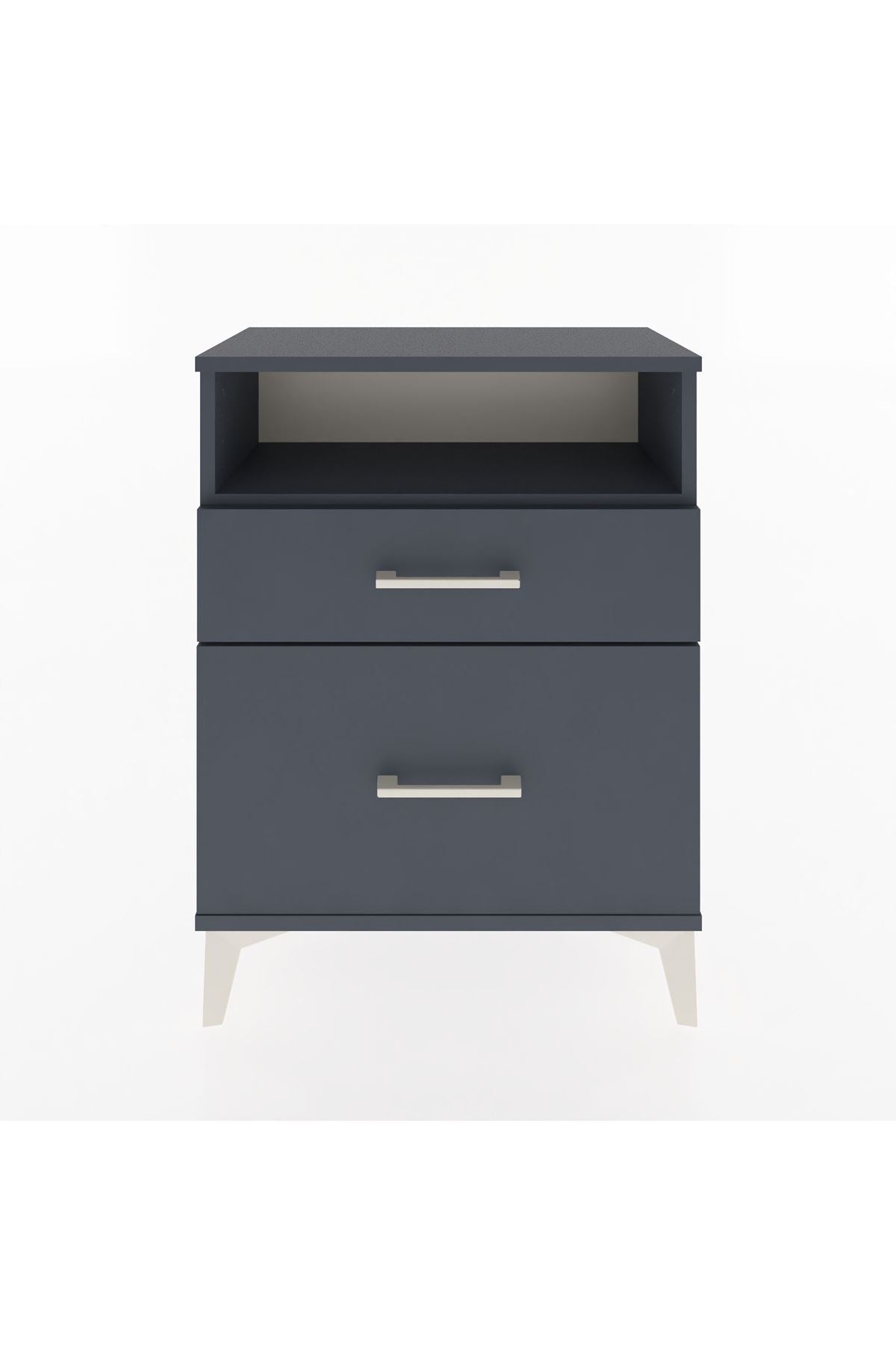 Arges Komodin 3 Çekmeceli 60x30x80 Antrasit-Antrasit