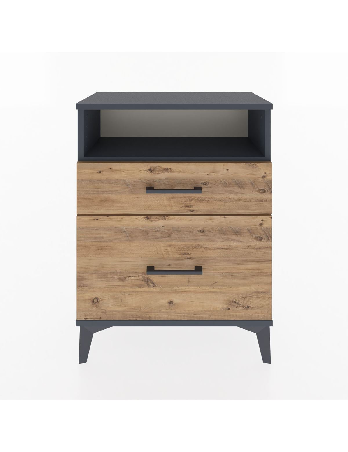 Arges Komodin 3 Çekmeceli 60x30x80 Antrasit-Çam