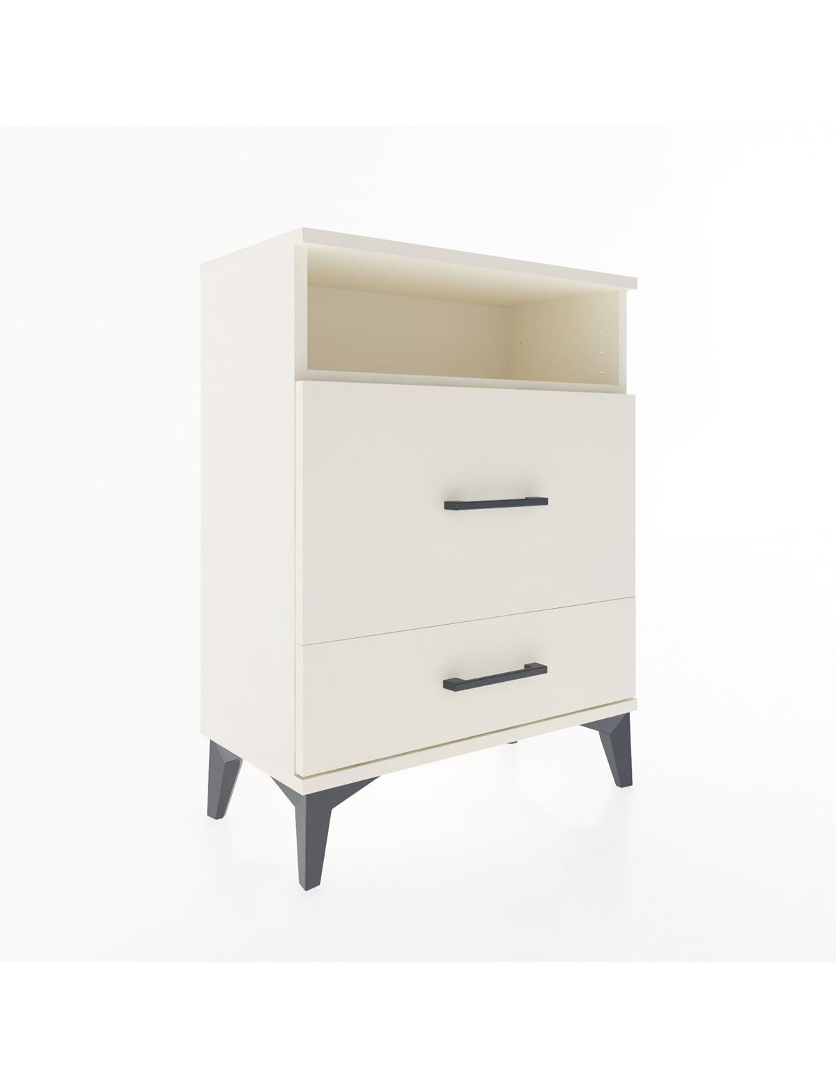 Arges Komodin Tek Raflı 2 Çekmeceli 60x30x80 Aytaşı-Aytaşı