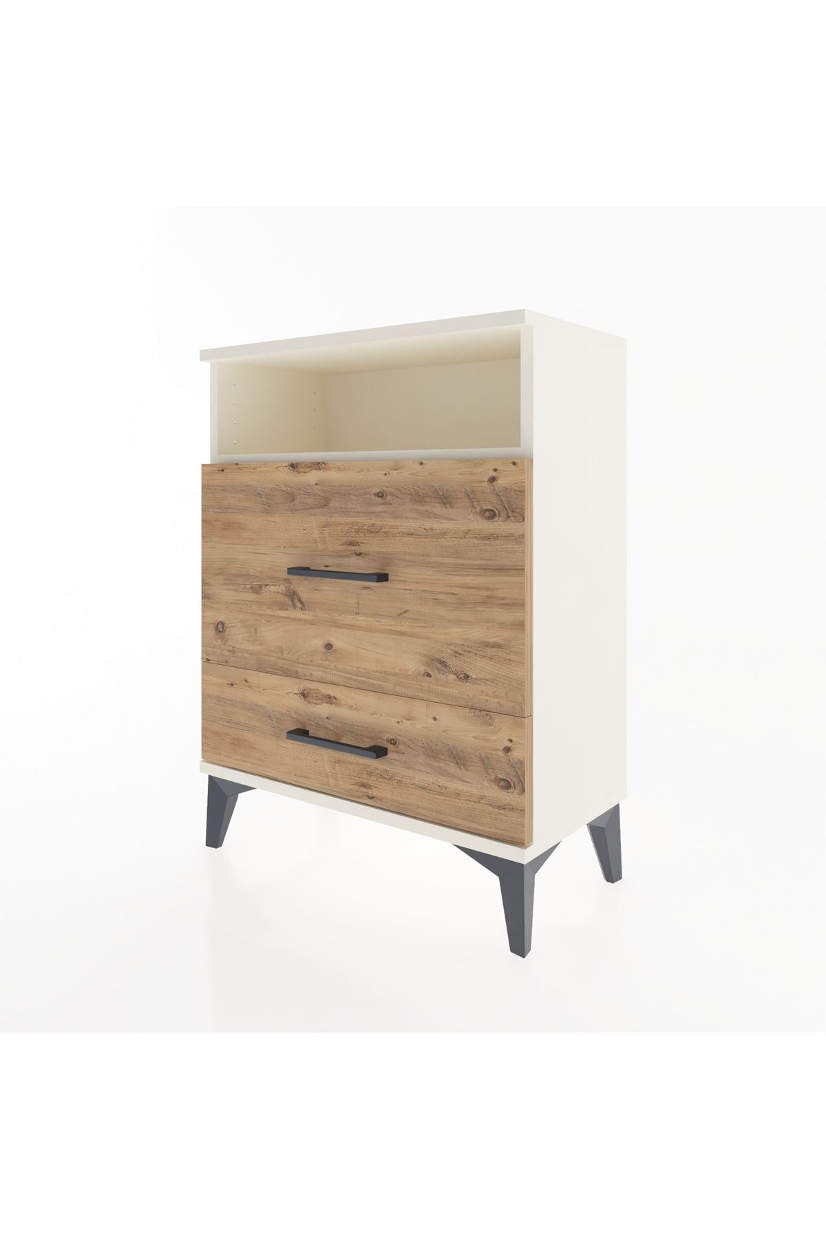 Arges Komodin Tek Raflı 2 Çekmeceli 60x30x80 Aytaşı-Çam