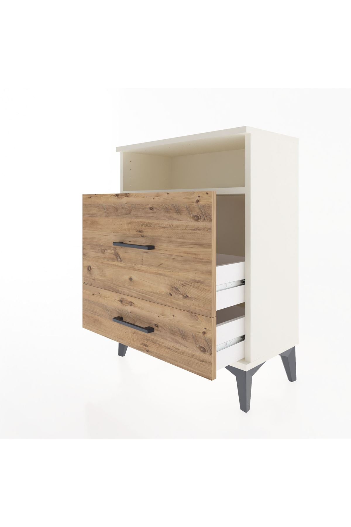 Arges Komodin Tek Raflı 2 Çekmeceli 60x30x80 Aytaşı-Çam