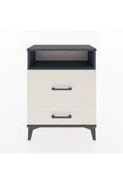 Arges Komodin Tek Raflı 2 Çekmeceli 60x30x80 Antrasit-Aytaşı