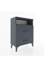Arges Komodin Tek Raflı 2 Çekmeceli 60x30x80 Antrasit-Antrasit