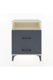 Arges Komodin Tek Raflı 2 Çekmeceli 60x30x80 Aytaşı-Antrasit