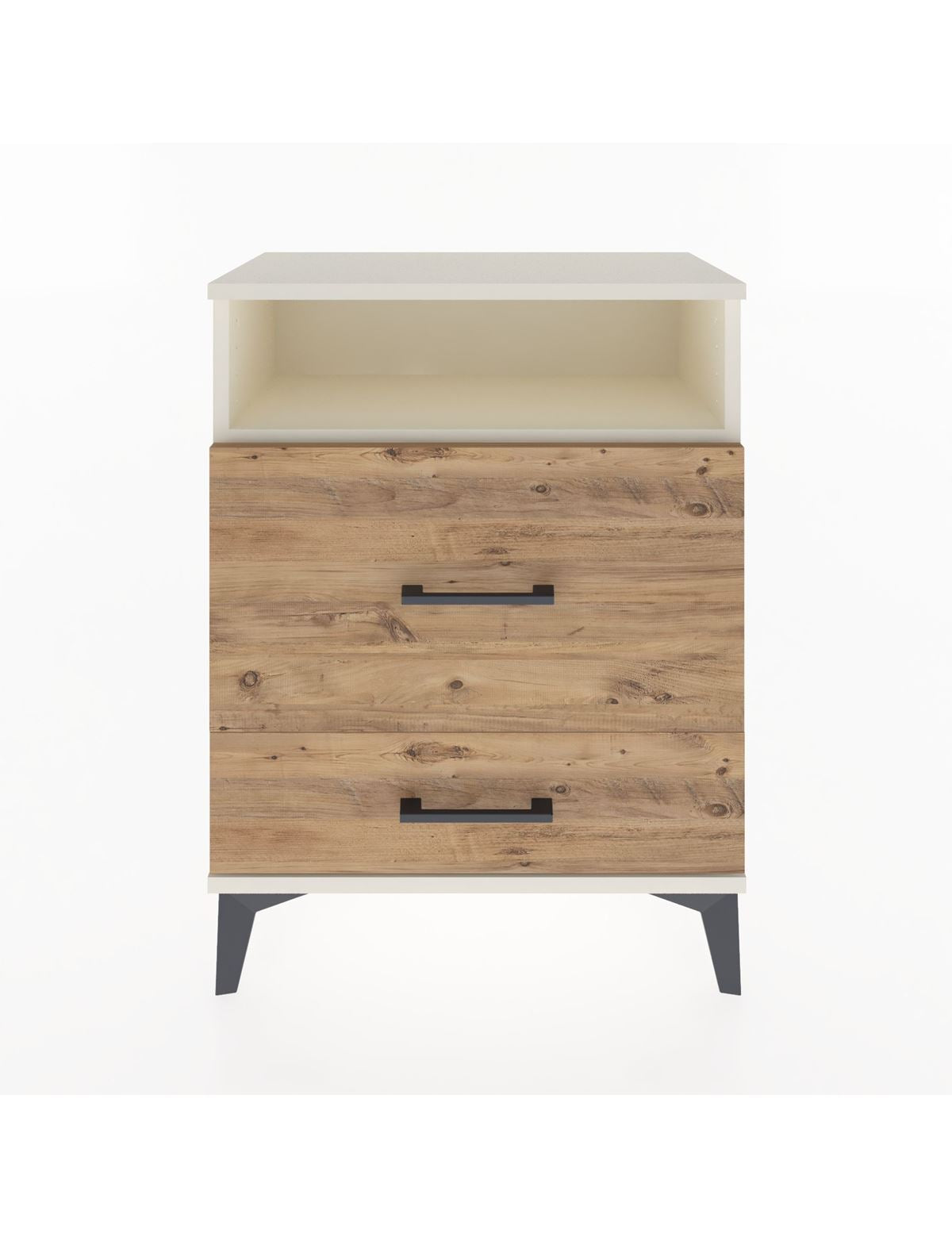 Arges Komodin Tek Raflı 2 Çekmeceli 60x30x80 Aytaşı-Çam