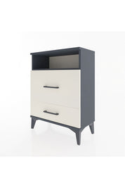 Arges Komodin Tek Raflı 2 Çekmeceli 60x30x80 Antrasit-Aytaşı