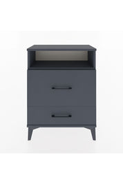 Arges Komodin Tek Raflı 2 Çekmeceli 60x30x80 Antrasit-Antrasit