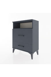 Arges Komodin Tek Raflı 2 Çekmeceli 60x30x80 Antrasit-Antrasit