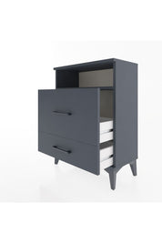 Arges Komodin Tek Raflı 2 Çekmeceli 60x30x80 Antrasit-Antrasit