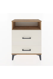 Arges Komodin Tek Raflı 2 Çekmeceli 60x30x80 Çam-Aytaşı