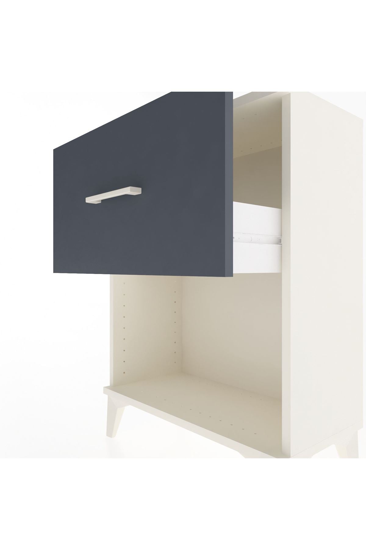 Arges Komodin 2 Çekmeceli 60x30x80 Aytaşı-Antrasit