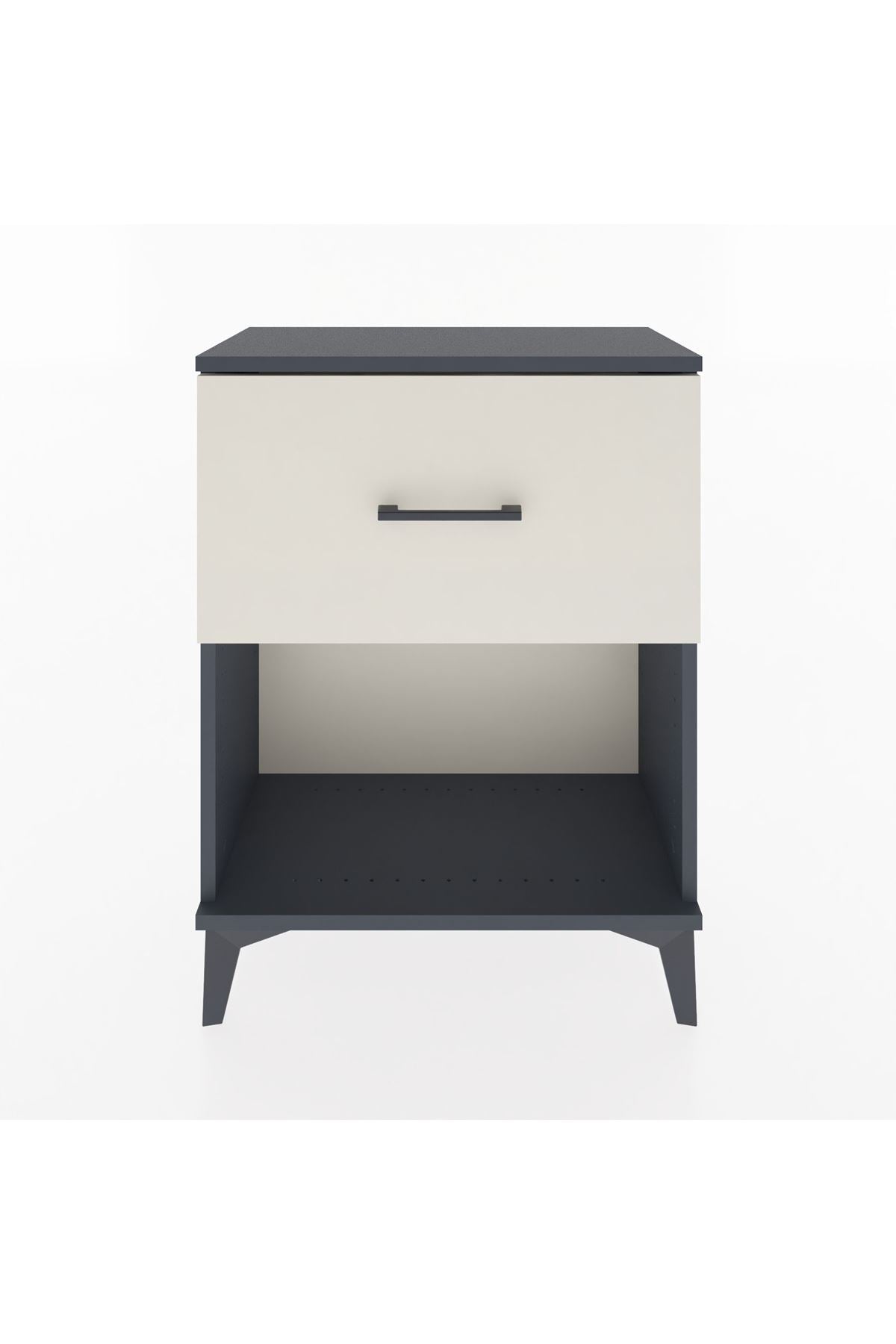 Arges Komodin 2 Çekmeceli 60x30x80 Antrasit-Aytaşı