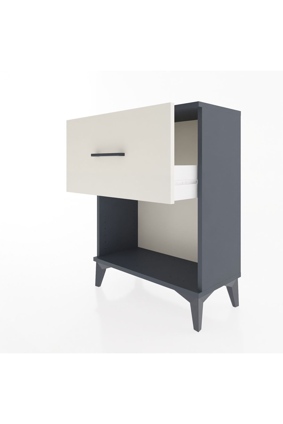 Arges Komodin 2 Çekmeceli 60x30x80 Antrasit-Aytaşı