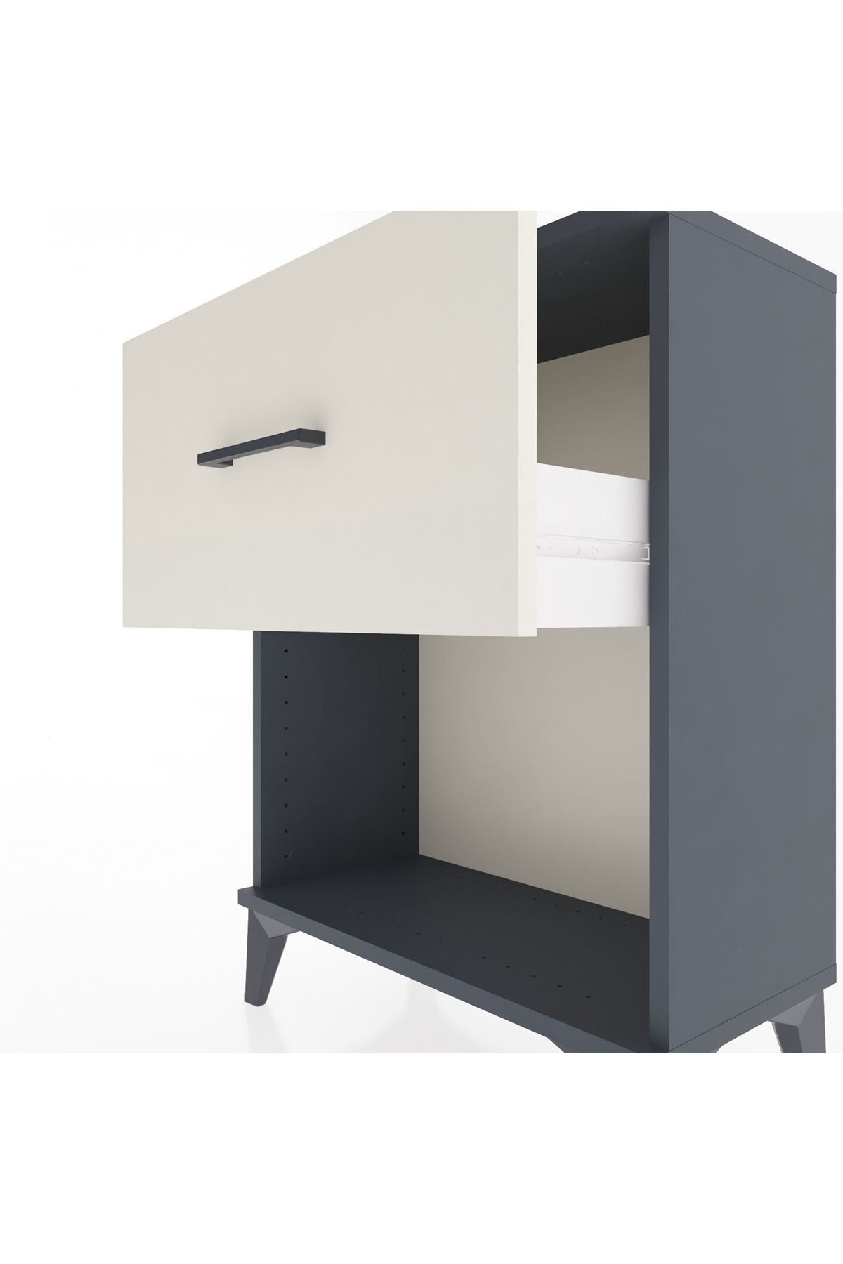 Arges Komodin 2 Çekmeceli 60x30x80 Antrasit-Aytaşı