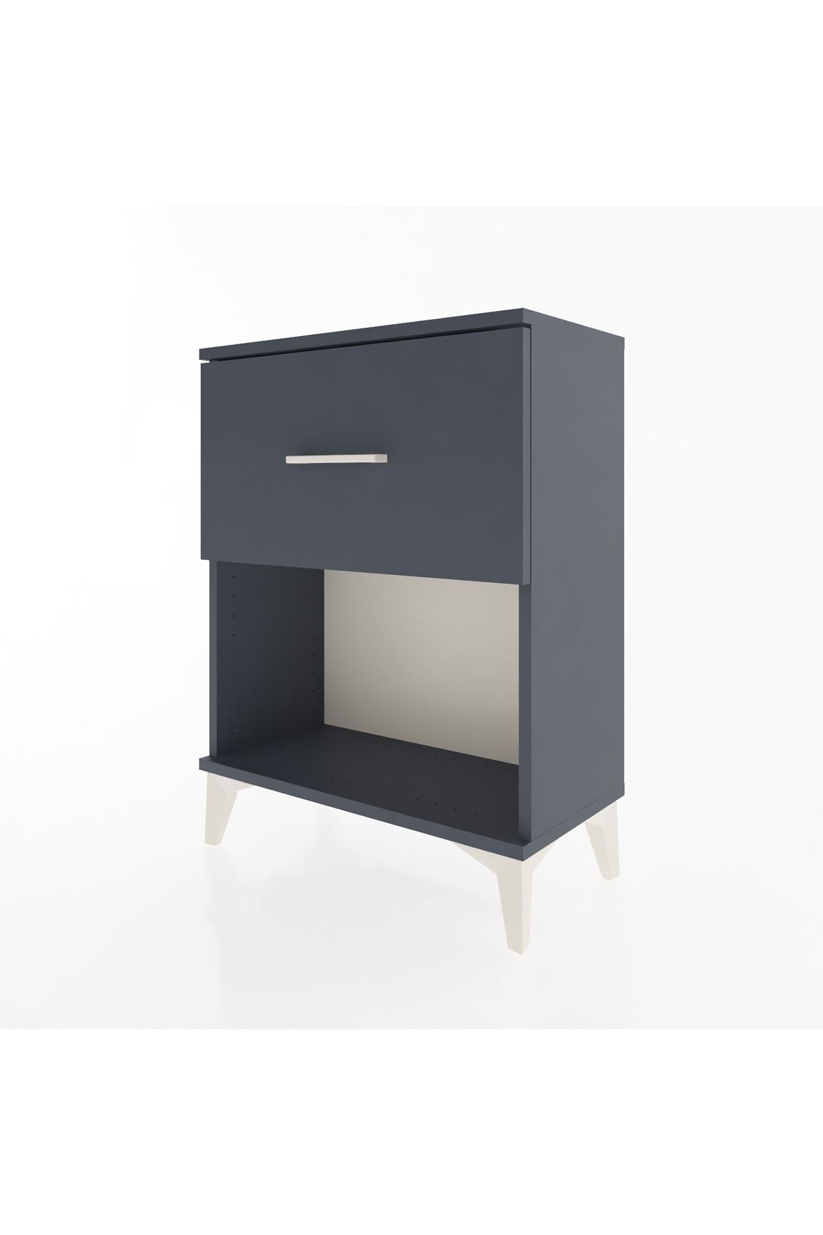 Arges Komodin 2 Çekmeceli 60x30x80 Antrasit-Antrasit