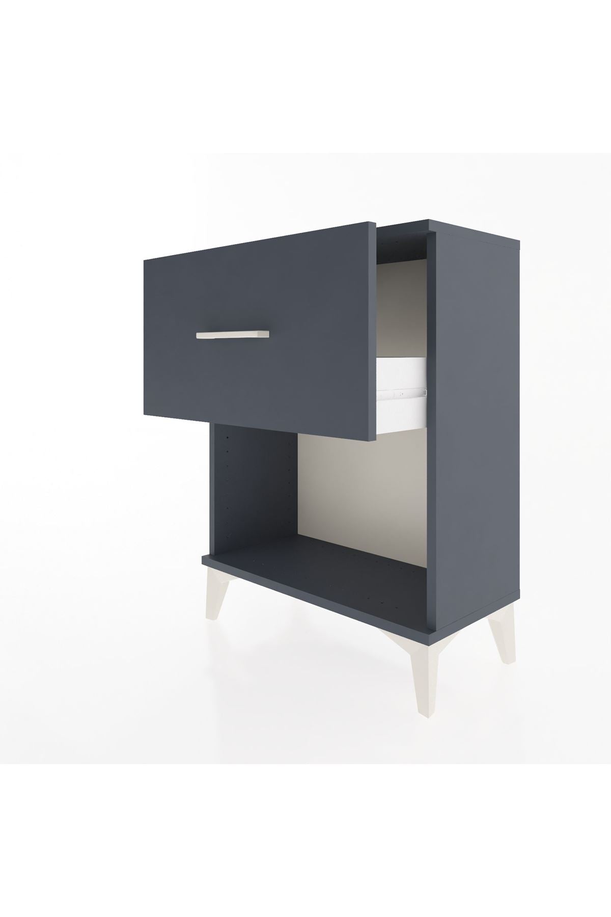 Arges Komodin 2 Çekmeceli 60x30x80 Antrasit-Antrasit