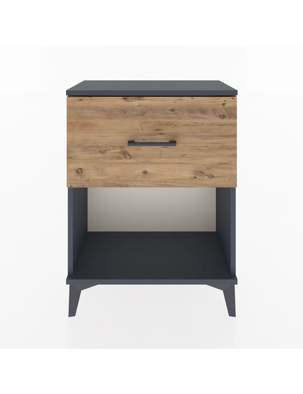 Arges Komodin 2 Çekmeceli 60x30x80 Antrasit-Çam