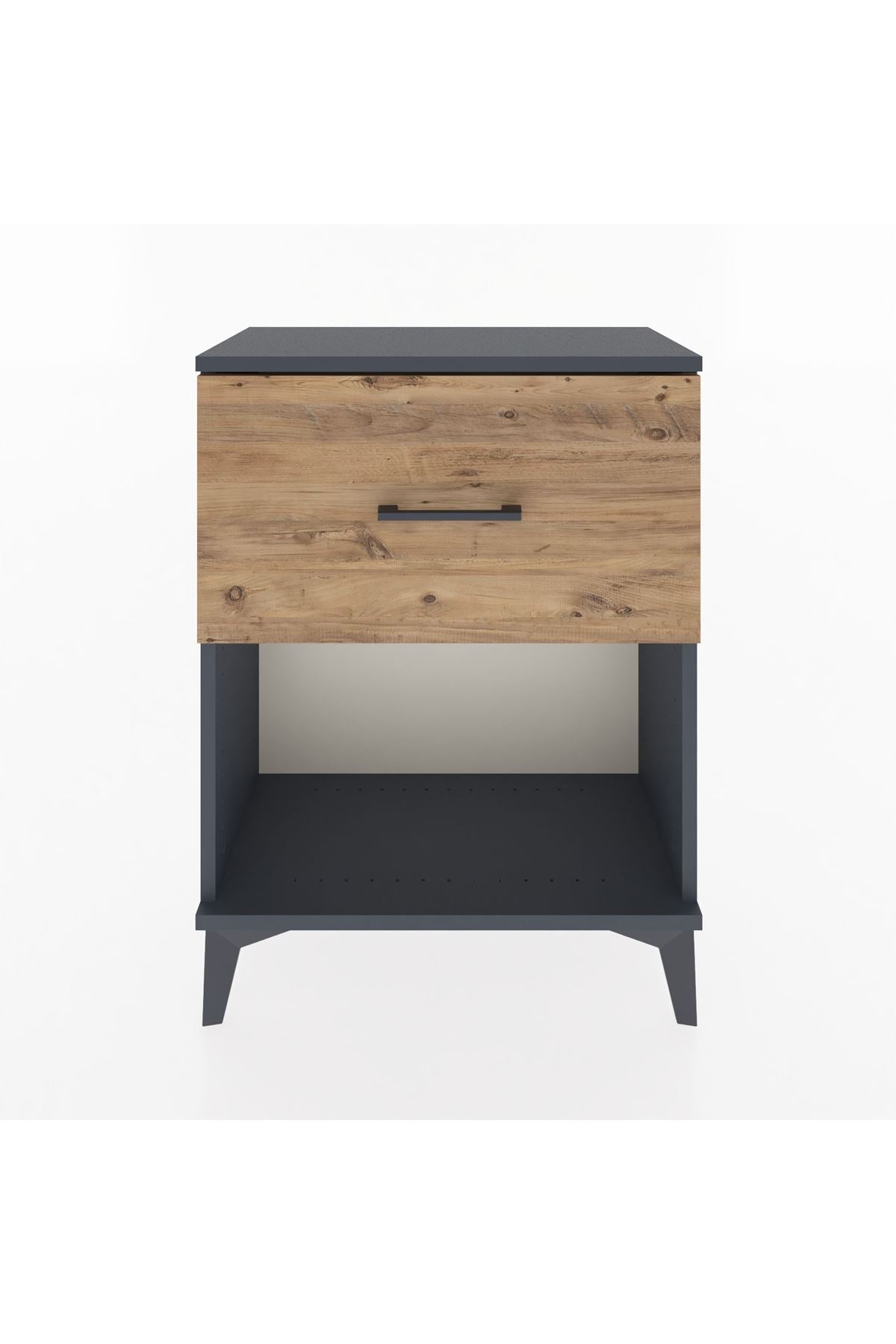 Arges Komodin 2 Çekmeceli 60x30x80 Antrasit-Çam