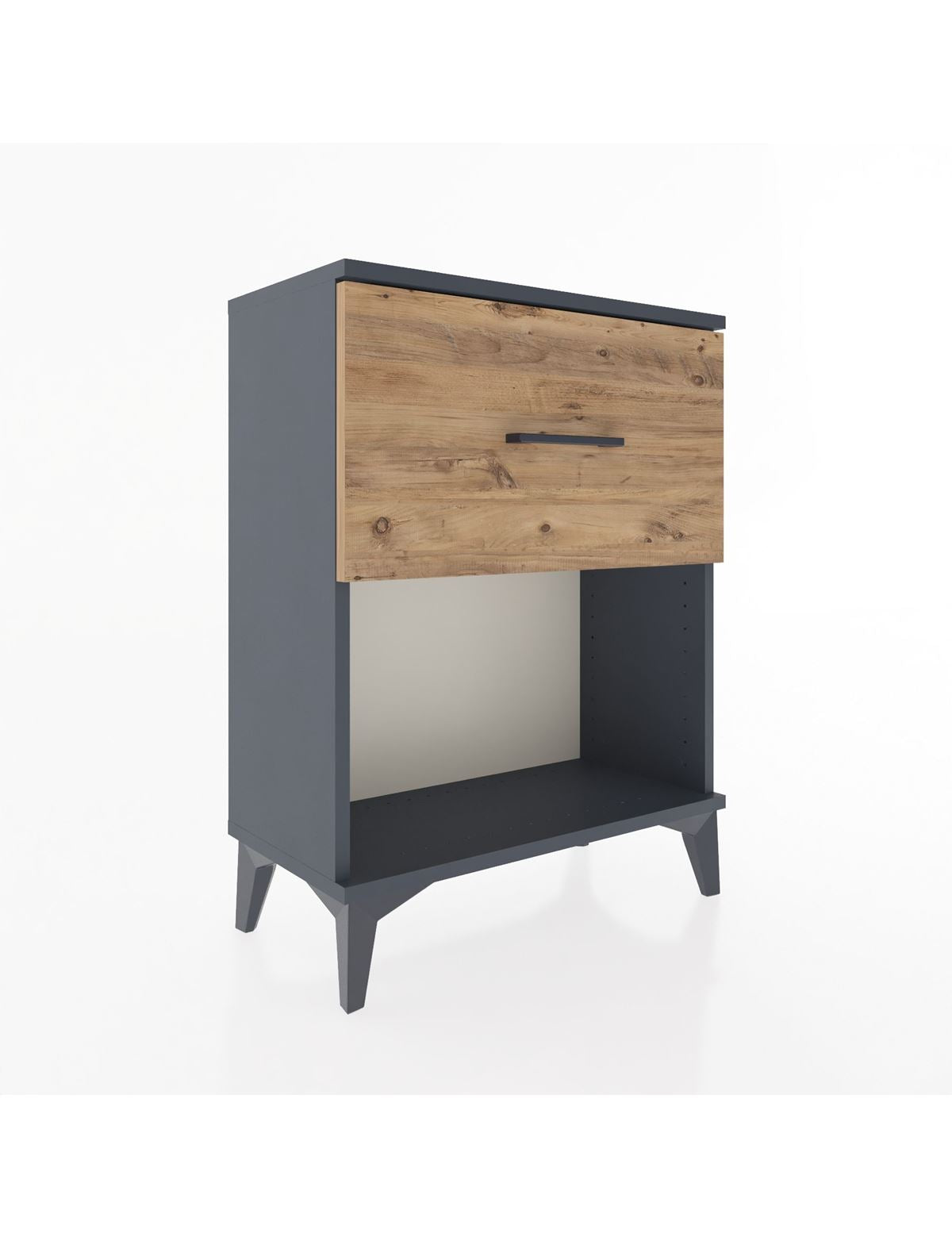 Arges Komodin 2 Çekmeceli 60x30x80 Antrasit-Çam