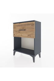 Arges Komodin 2 Çekmeceli 60x30x80 Antrasit-Çam