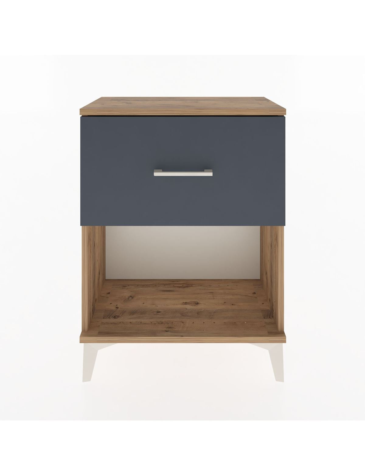 Arges Komodin 2 Çekmeceli 60x30x80 Çam-Antrasit