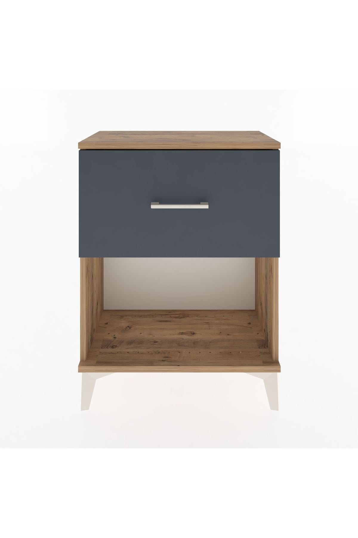 Arges Komodin 2 Çekmeceli 60x30x80 Çam-Antrasit