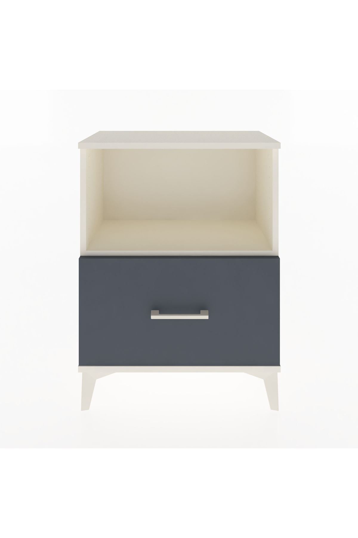 Arges Komodin Tek Çekmeceli 60x30x80 Aytaşı-Antrasit