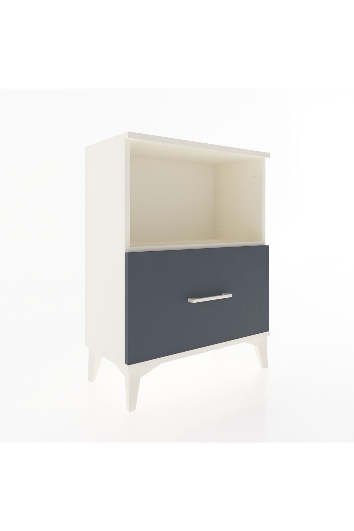 Arges Komodin Tek Çekmeceli 60x30x80 Aytaşı-Antrasit