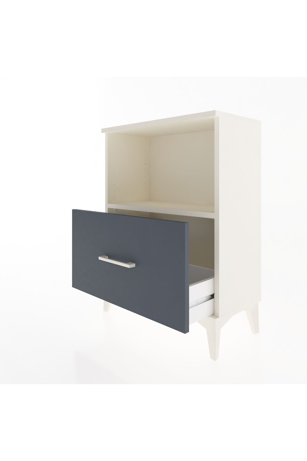 Arges Komodin Tek Çekmeceli 60x30x80 Aytaşı-Antrasit