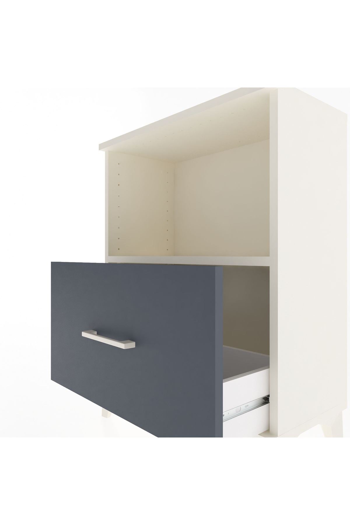 Arges Komodin Tek Çekmeceli 60x30x80 Aytaşı-Antrasit