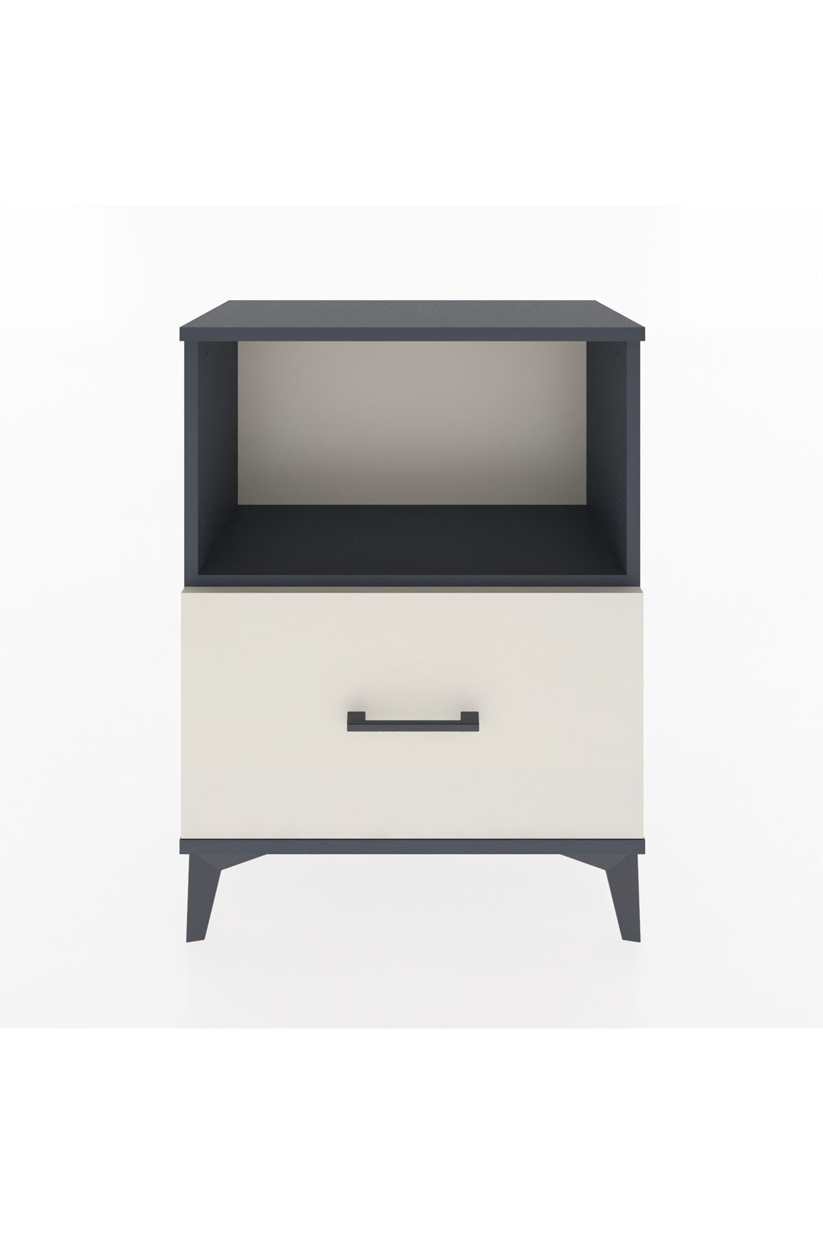 Arges Komodin Tek Çekmeceli 60x30x80 Antrasit-Aytaşı