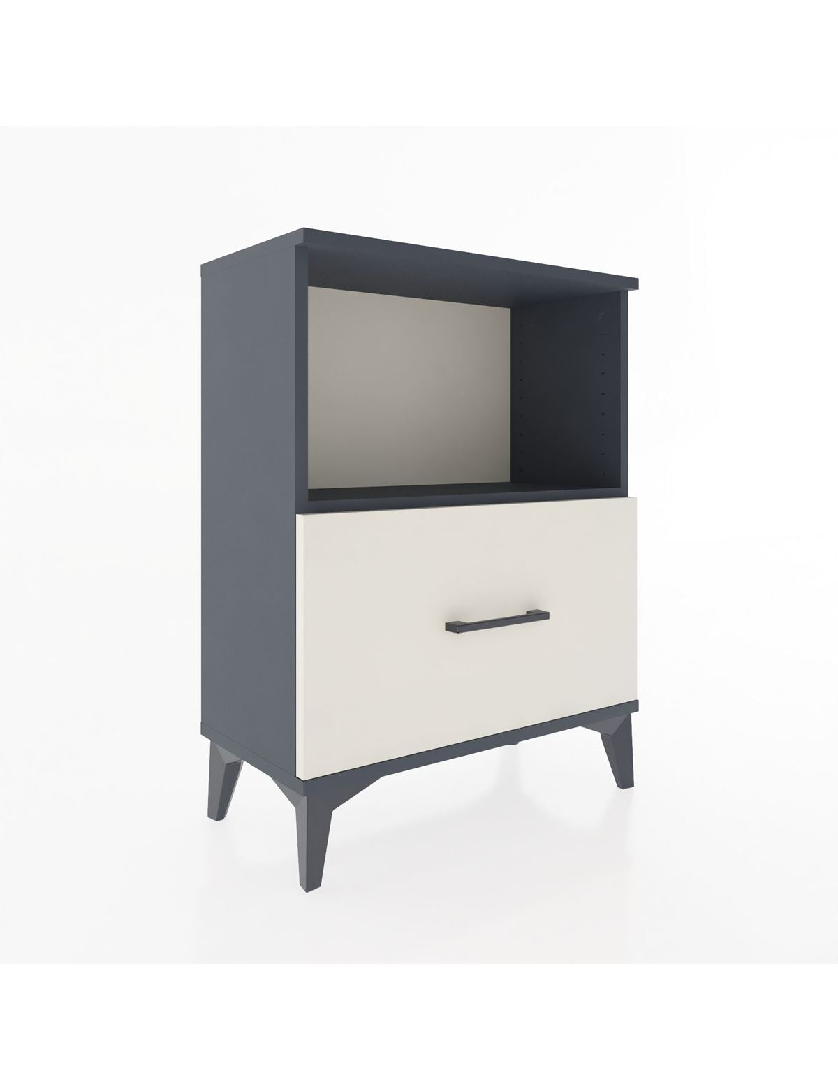 Arges Komodin Tek Çekmeceli 60x30x80 Antrasit-Aytaşı