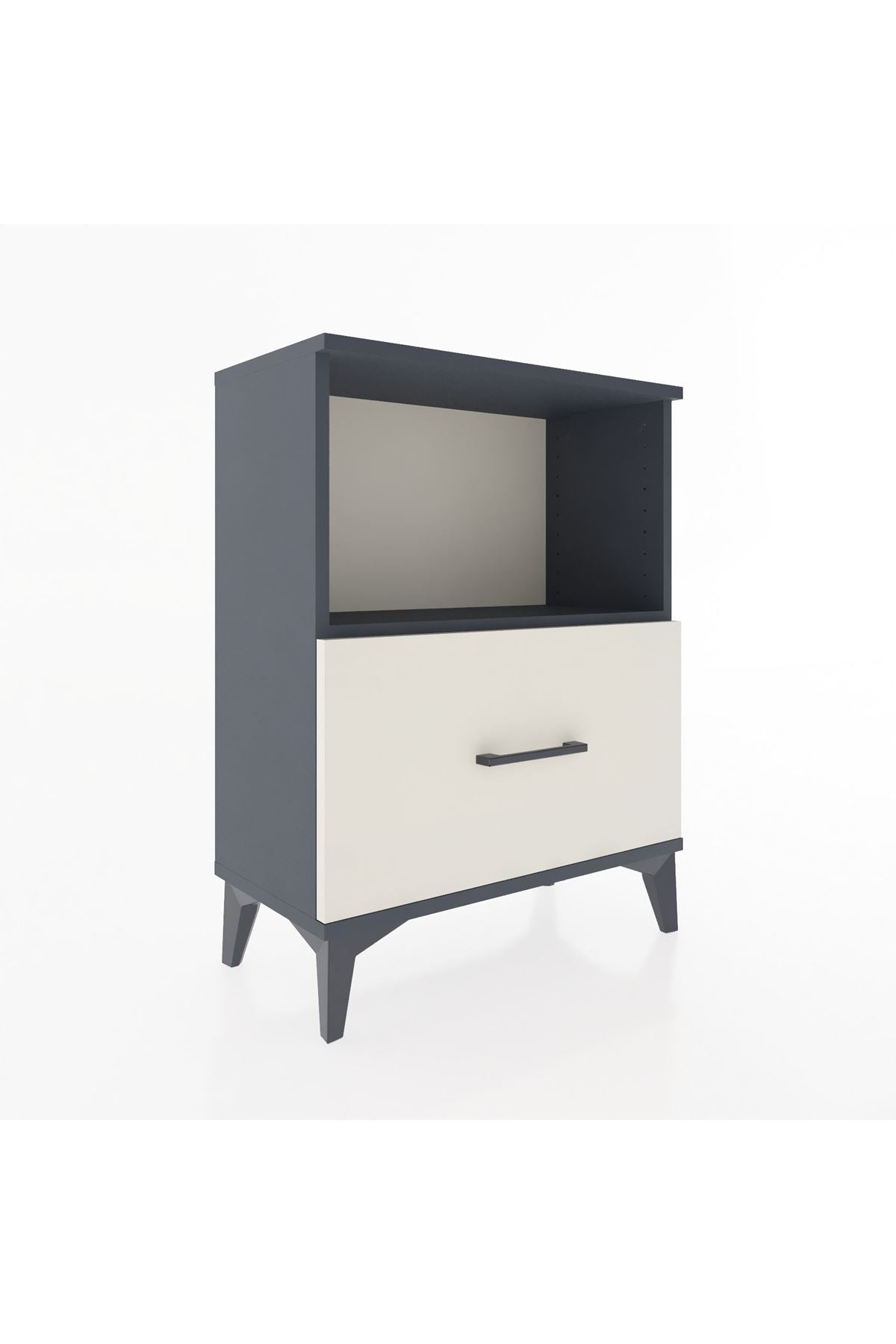 Arges Komodin Tek Çekmeceli 60x30x80 Antrasit-Aytaşı