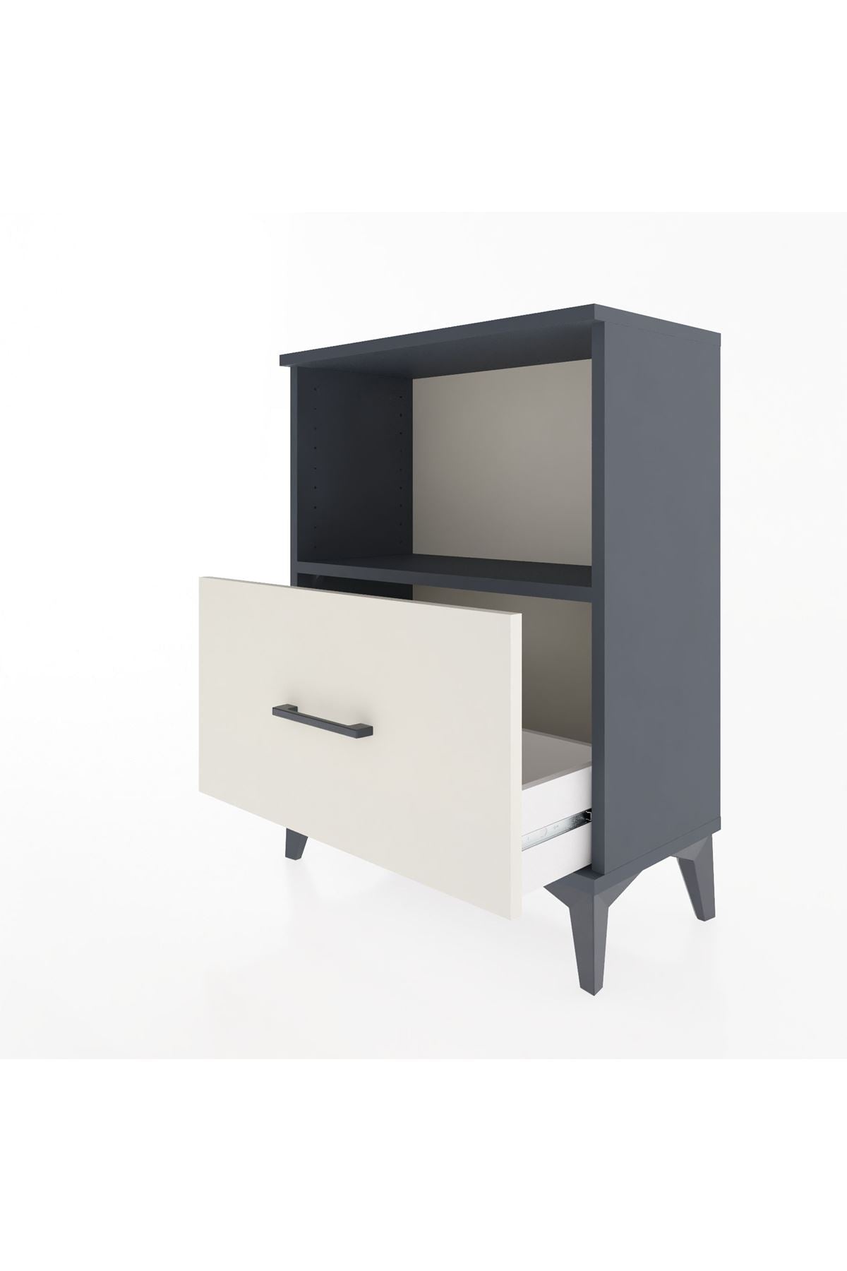 Arges Komodin Tek Çekmeceli 60x30x80 Antrasit-Aytaşı