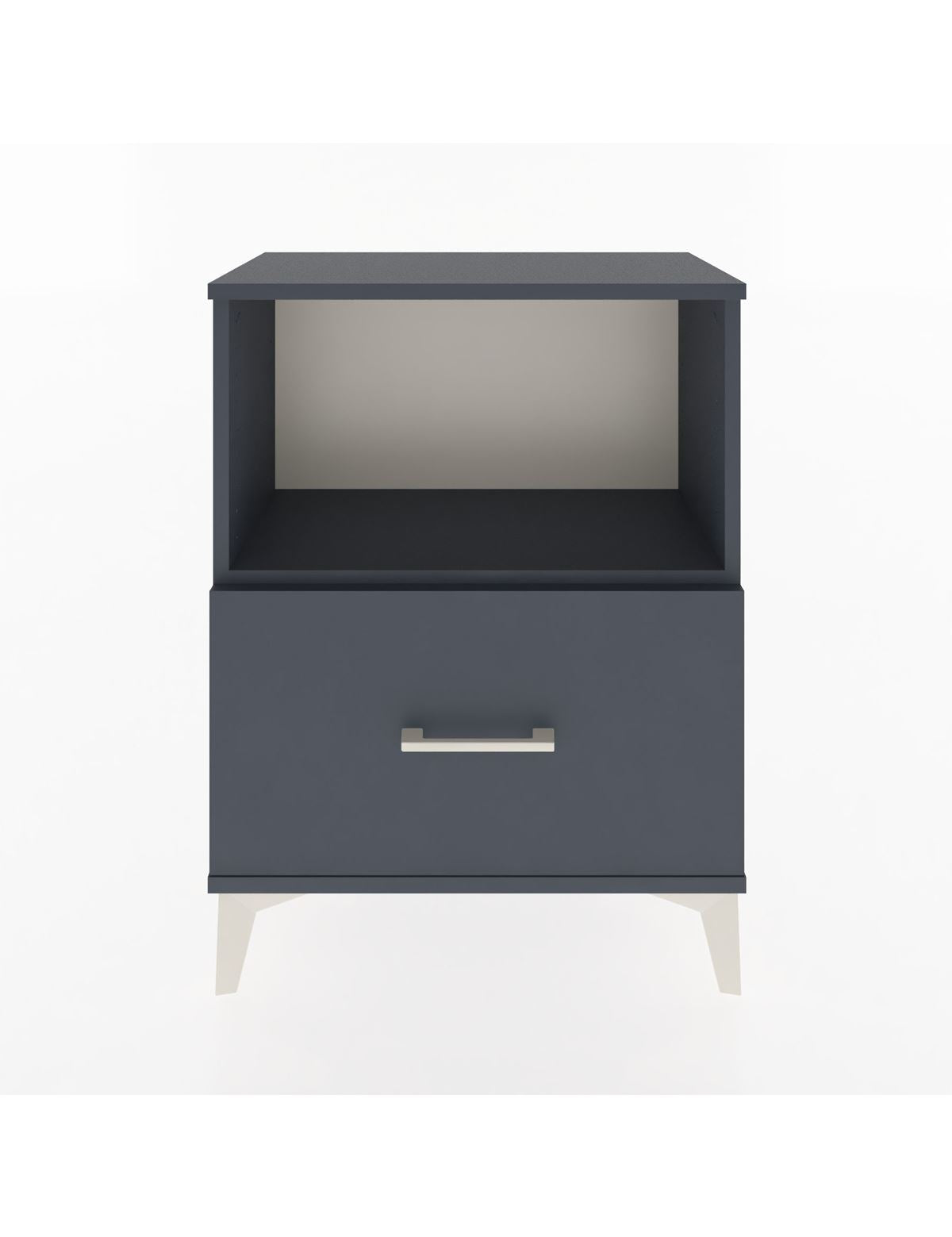 Arges Komodin Tek Çekmeceli 60x30x80 Antrasit-Antrasit