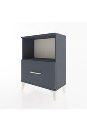 Arges Komodin Tek Çekmeceli 60x30x80 Antrasit-Antrasit