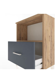 Arges Komodin Tek Çekmeceli 60x30x80 Çam-Antrasit