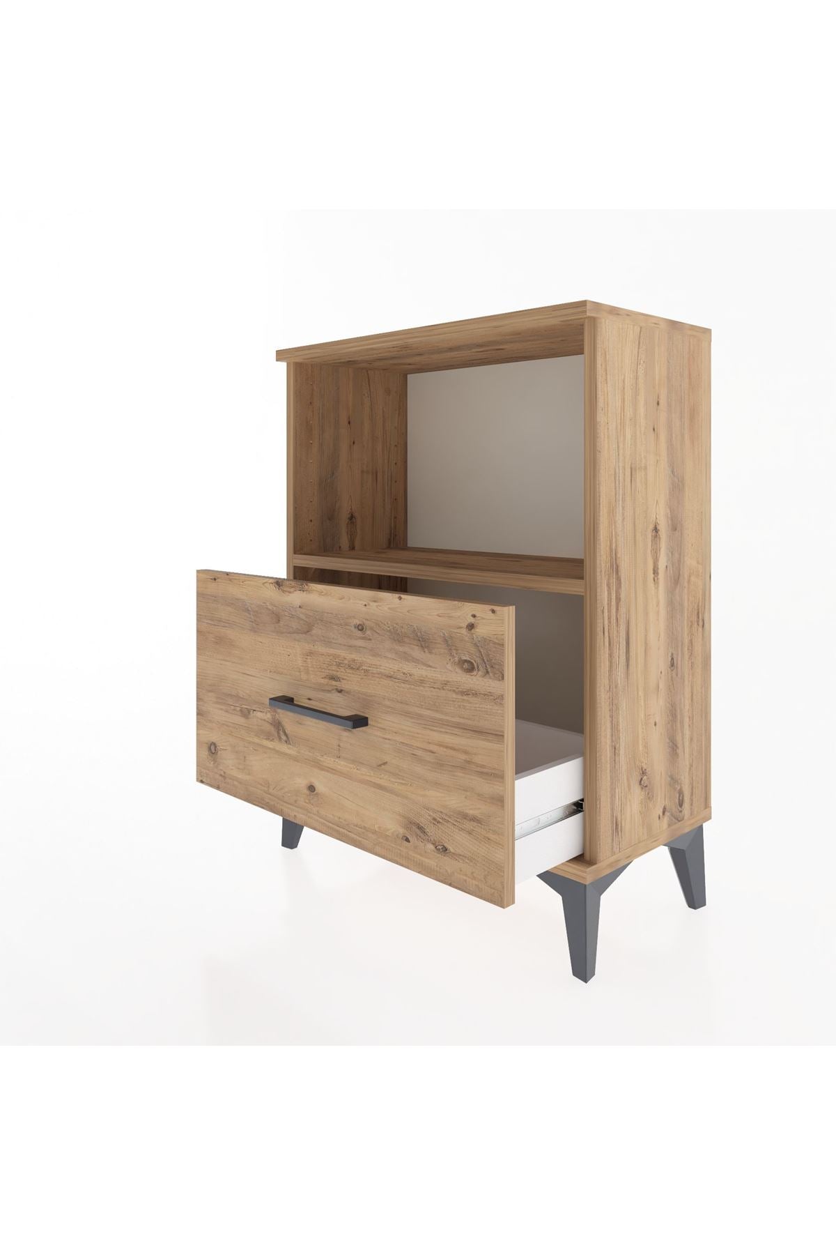 Arges Komodin Tek Çekmeceli 60x30x80 Çam-Çam