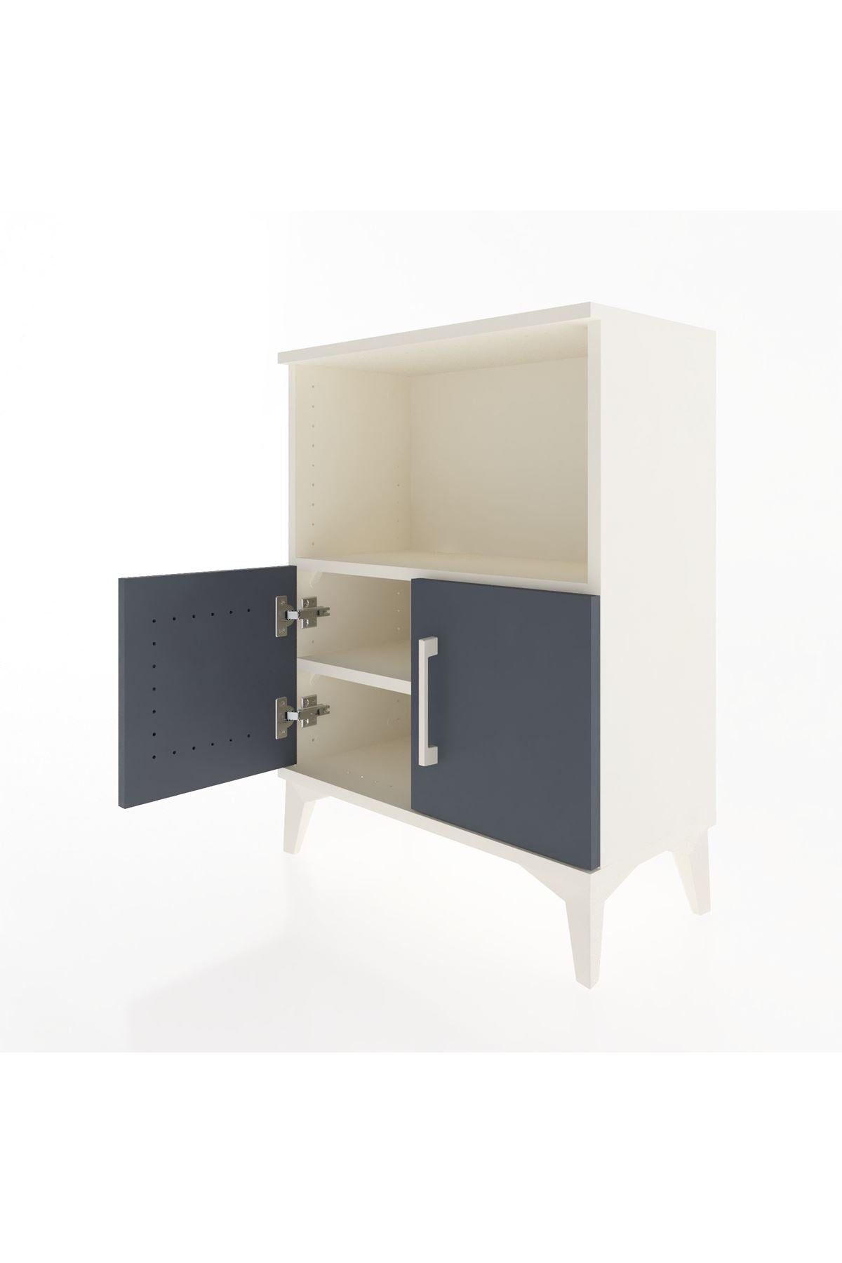 Arges Komodin Tek Raflı Tek Çekmeceli 60x30x80 Aytaşı-Antrasit