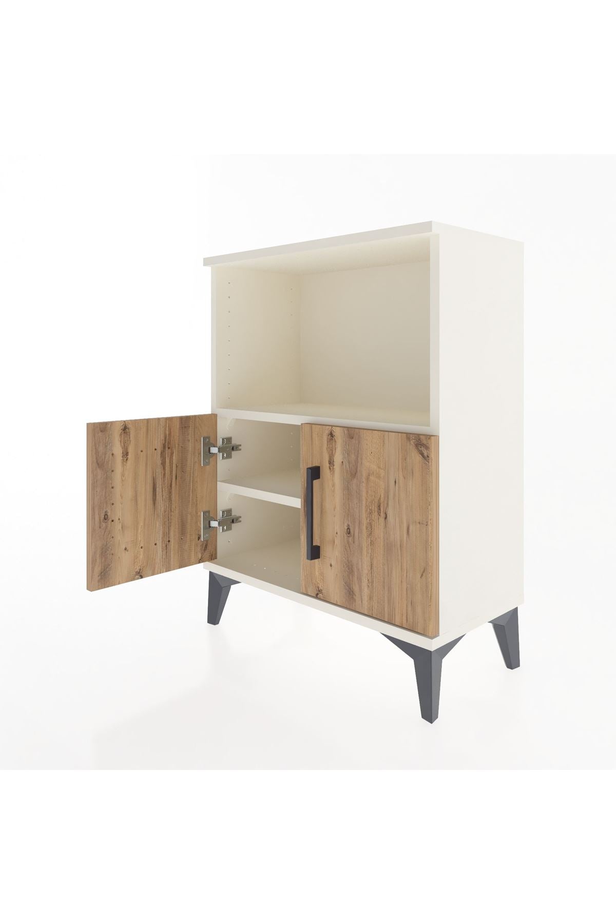 Arges Komodin Tek Raflı Tek Çekmeceli 60x30x80 Aytaşı-Çam