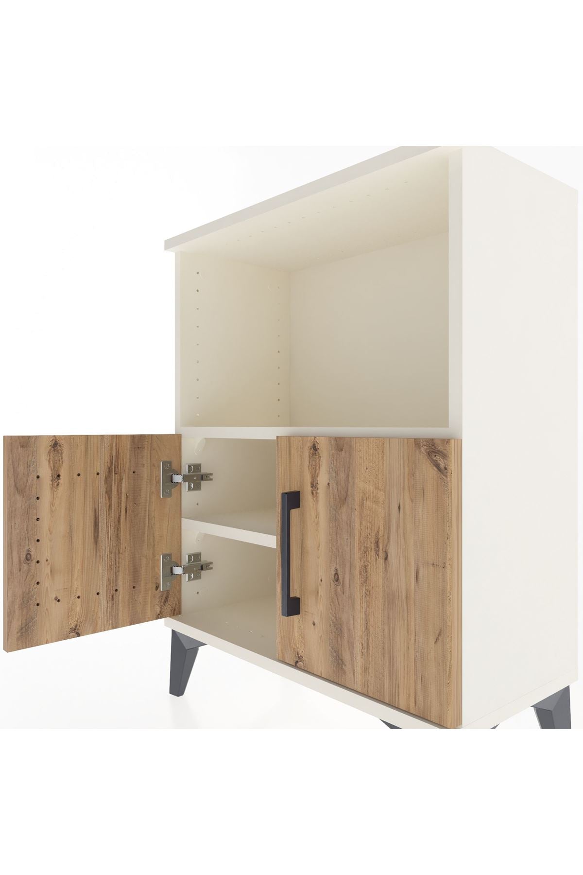 Arges Komodin Tek Raflı Tek Çekmeceli 60x30x80 Aytaşı-Çam