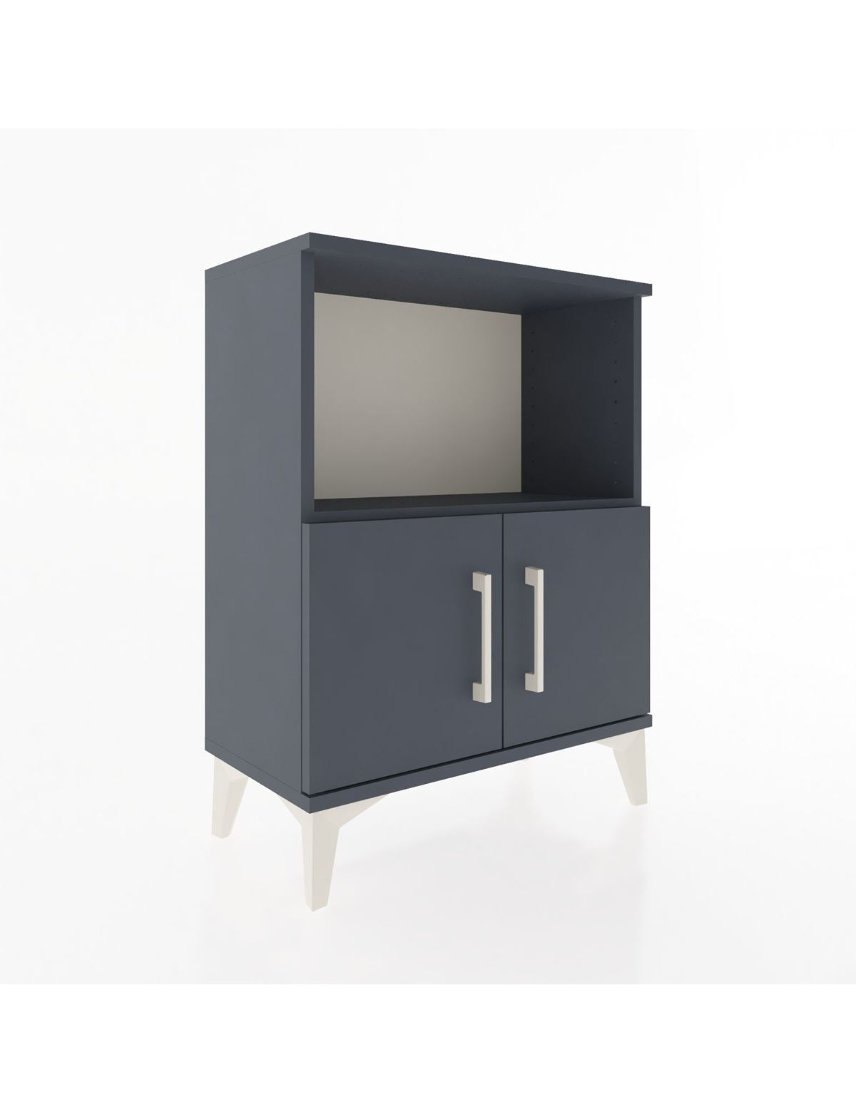 Arges Komodin Tek Raflı Tek Çekmeceli 60x30x80 Antrasit-Antrasit