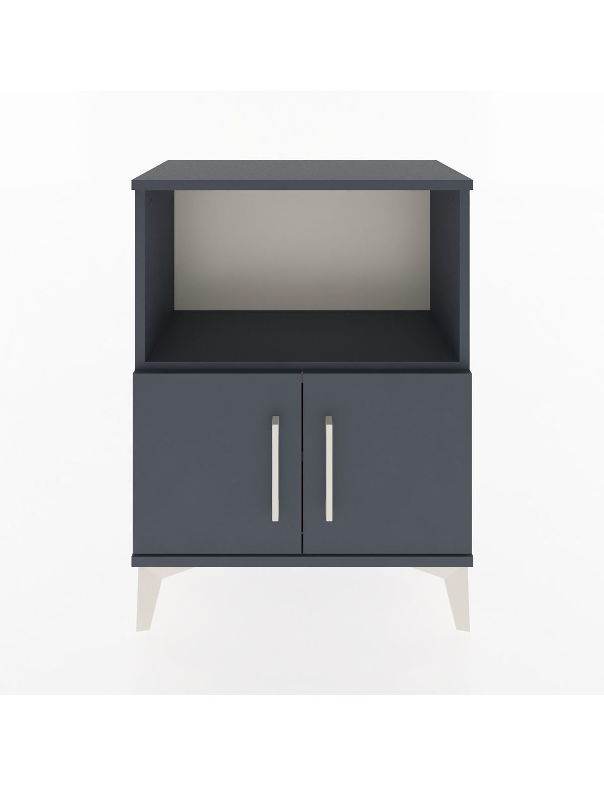 Arges Komodin Tek Raflı Tek Çekmeceli 60x30x80 Antrasit-Antrasit