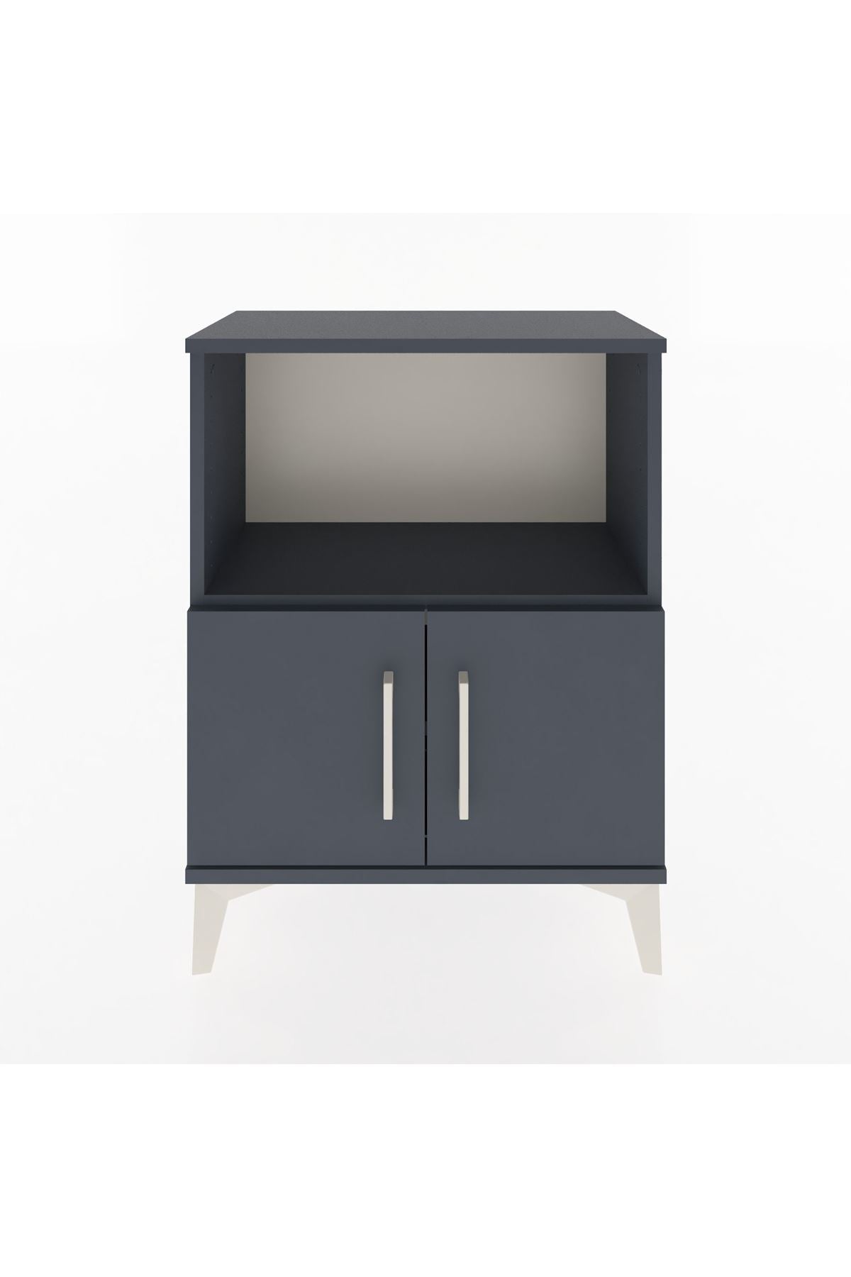 Arges Komodin Tek Raflı Tek Çekmeceli 60x30x80 Antrasit-Antrasit