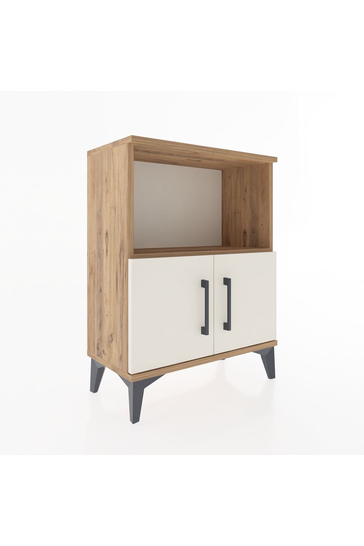 Arges Komodin Tek Raflı Tek Çekmeceli 60x30x80 Çam-Aytaşı