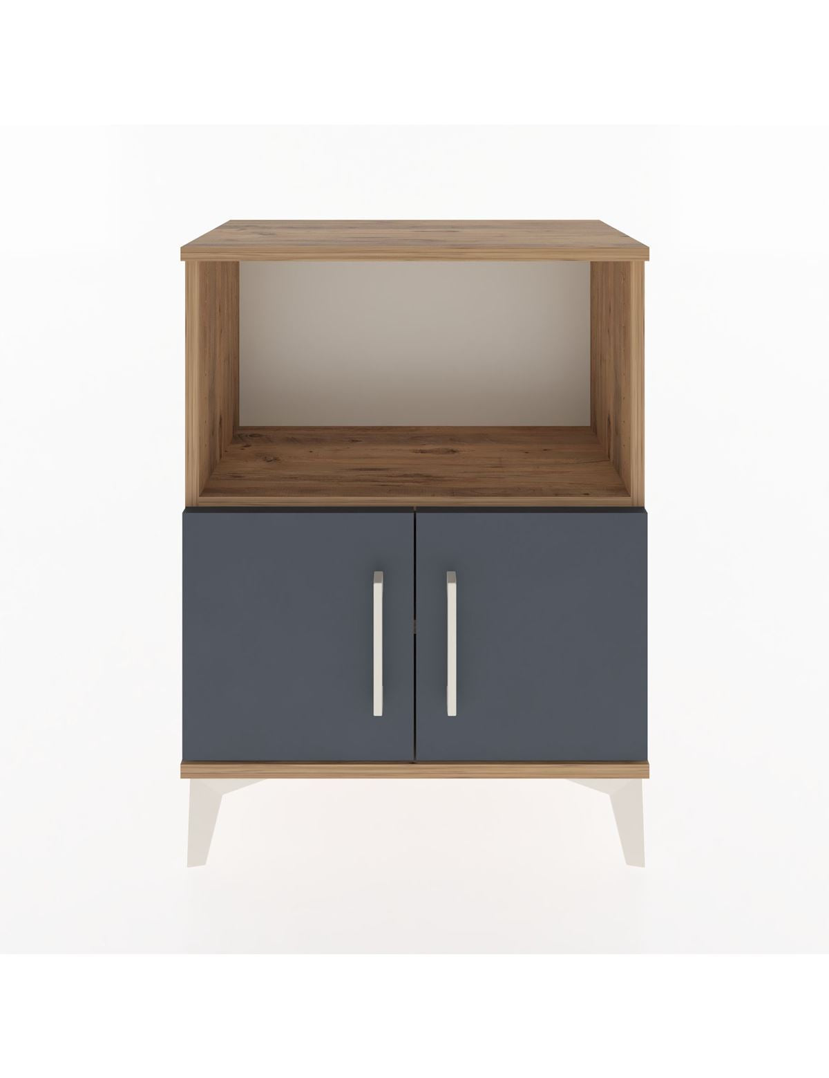 Arges Komodin Tek Raflı Tek Çekmeceli 60x30x80 Çam-Antrasit