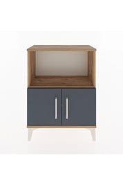 Arges Komodin Tek Raflı Tek Çekmeceli 60x30x80 Çam-Antrasit