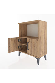 Arges Komodin Tek Raflı Tek Çekmeceli 60x30x80 Çam-Çam